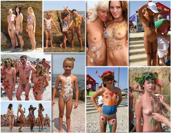 Körperfarben und Farben [PureNudism-Fotogalerie] [Naturism Online]